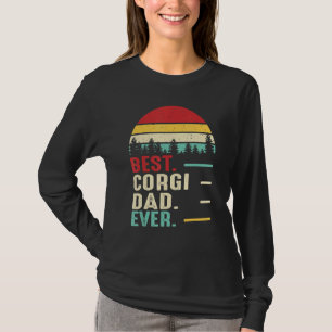 Best Corgi Dad Ever Retro Vintage Dad Birthday T-Shirt