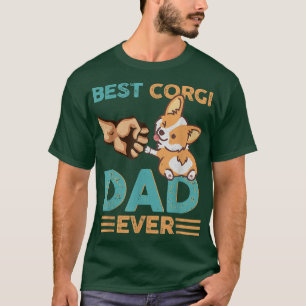 Best Corgi Dad Ever Retro Vintage T-Shirt