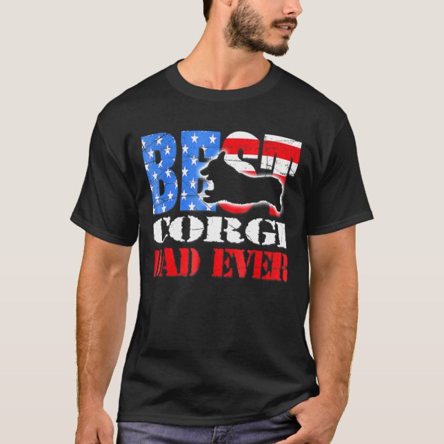 Best Corgi Dad Ever   T-Shirt (Front)