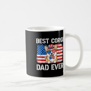 Best Corgi Dad Ever Usa Flag Patriotic Dog 4th Of Coffee Mug