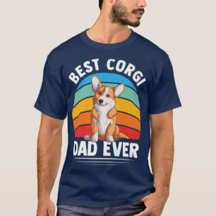 Best Corgi Dad Ever Vintage Dog Owner Animal Lover T-Shirt