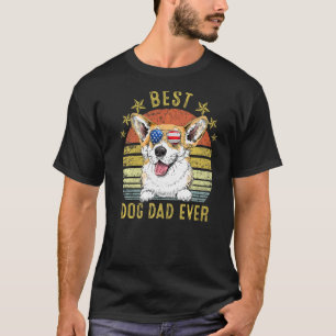 Best Corgi Dad Ever Vintage Dog T-Shirt