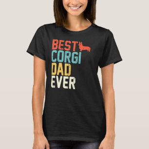 Best Corgi Dad Ever Vintage Retro T-Shirt