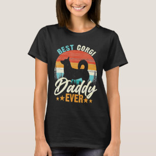 Best Corgi Daddy Ever Retro Vintage T-Shirt