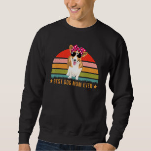 Best Corgi Mum Ever Dog Mum Retro Vintage Sweatshirt