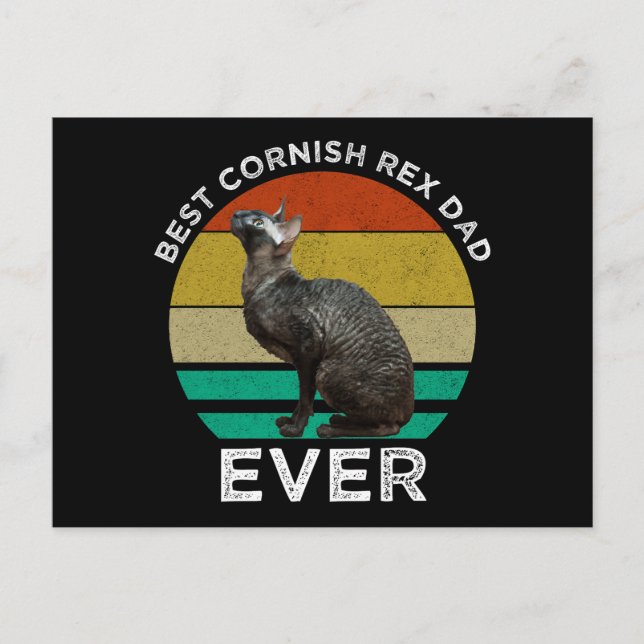 Best Cornish Rex Dad Ever Postcard (Front)