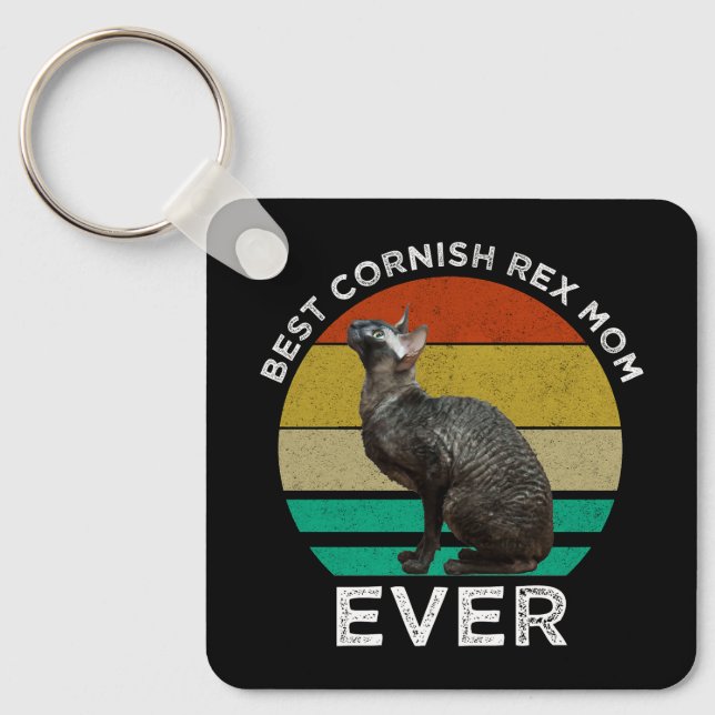 Best Cornish Rex Mom Ever Key Ring (Front)