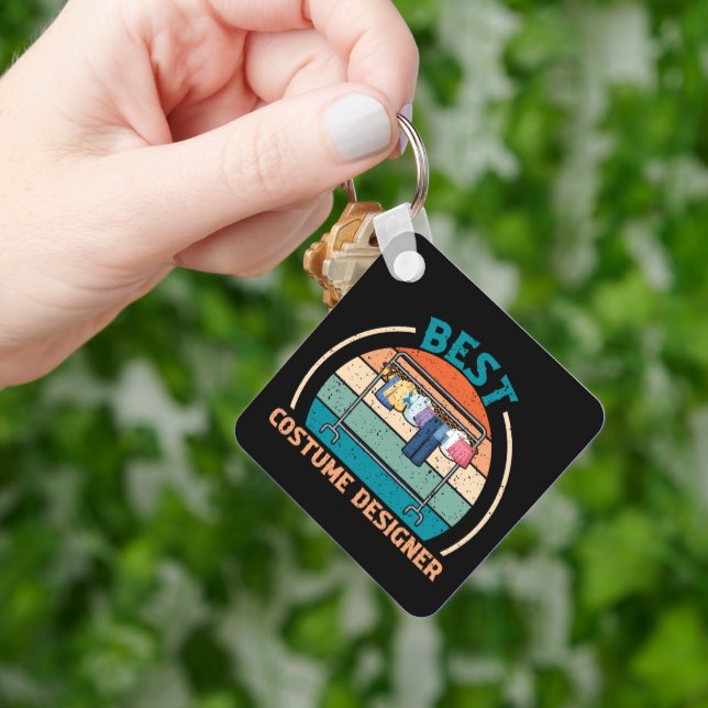 Best Costume Designer - Retro Style Keychain (Hand)