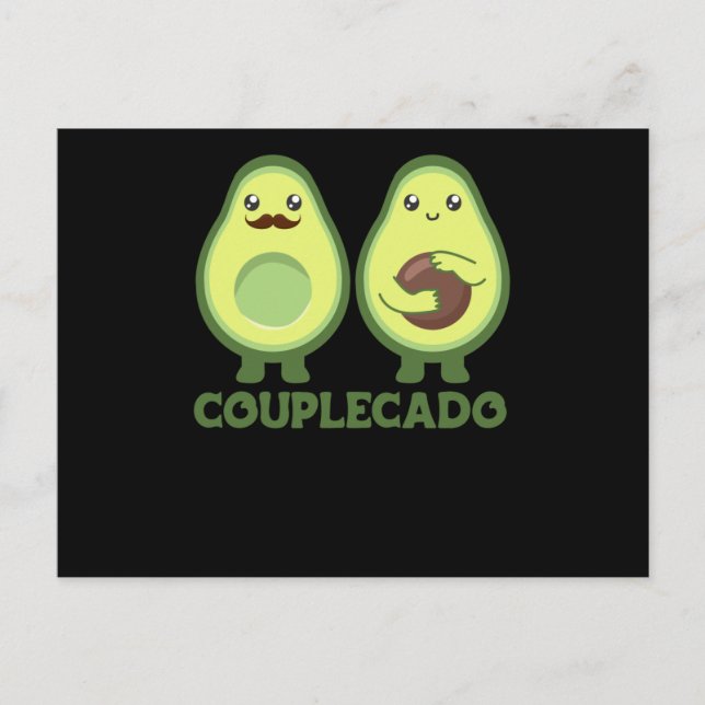 Best Couple Avocado Couple Better Half Pregnant Postcard (Front)