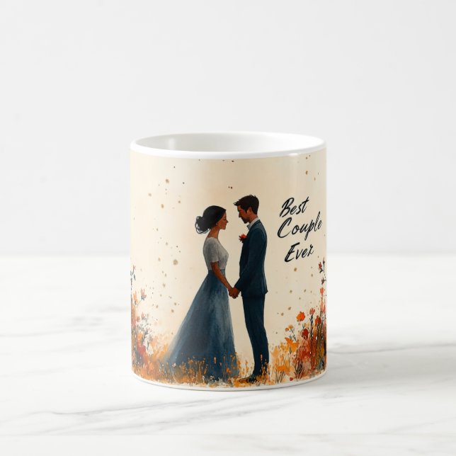 Best Couple Ever Romantic Wedding & Anniversary Coffee Mug (Center)