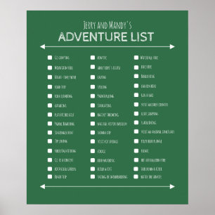 Best couple's gift bucket list poster
