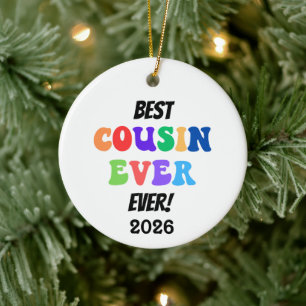 Best Cousin Crew Ever Ceramic Ornament