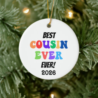 Best Cousin Crew Ever Ceramic Ornament