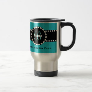 Best COUSIN Ever Monogram Custom Name V04 Travel Mug