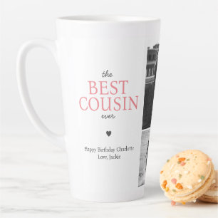 Best Cousin Ever Personalised Photo Collage Latte Mug