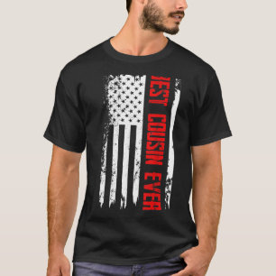 Best Cousin Ever Us American Flag For Father's Da T-Shirt
