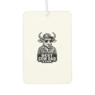 Best Cow Dad Ever Vintage Engraving Design_1 Car Air Freshener