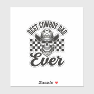 Best Cowboy Dad Skull Western Shirt Design_1