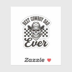 Best Cowboy Dad Skull Western Shirt Design_1