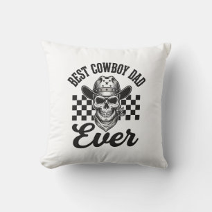 Best Cowboy Dad Skull Western Shirt Design_1 Cushion