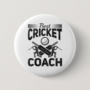 Best Cricket Coach - Cricketing Cricket Player 6 Cm Round Badge