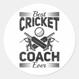 Best Cricket Coach Ever - Cricketing Cricket Playe Classic Round Sticker
