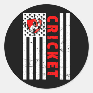 Best Cricket Design For Men Women Kids Sports Team Classic Round Sticker