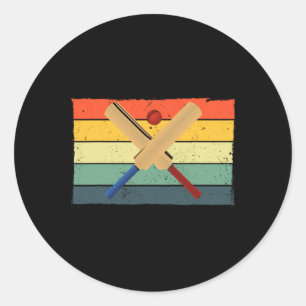 Best Cricket Design For Men Women Sports Sports Te Classic Round Sticker