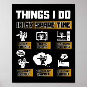 Best Cricket Design For Men Women Sports Sports Te Poster