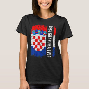Best Croatian Grandma Ever Croatia Flag Mother's D T-Shirt