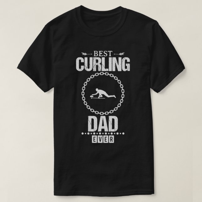 Best Curling Dad Funny Design For Gift 1 T-Shirt (Design Front)
