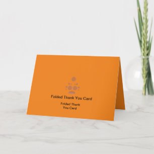 Best Customise Logo Text Folded Thank You Cards
