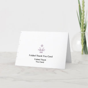 Best Customise Logo Text Folded Thank You Cards