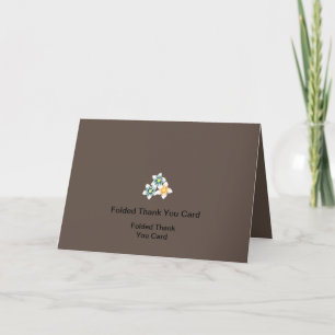 Best Customise Logo Text Folded Thank You Cards