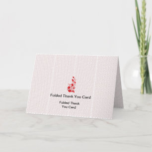 Best Customise Logo Text Folded Thank You Cards