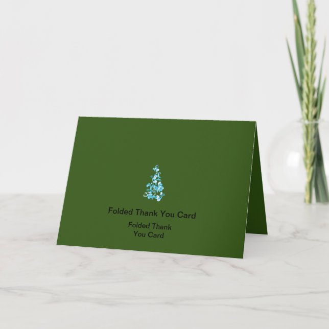 Best Customise Logo Text Folded Thank You Cards (Front)