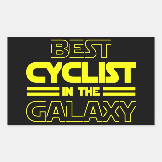 Best Cyclist In The Galaxy Rectangular Sticker (Front)