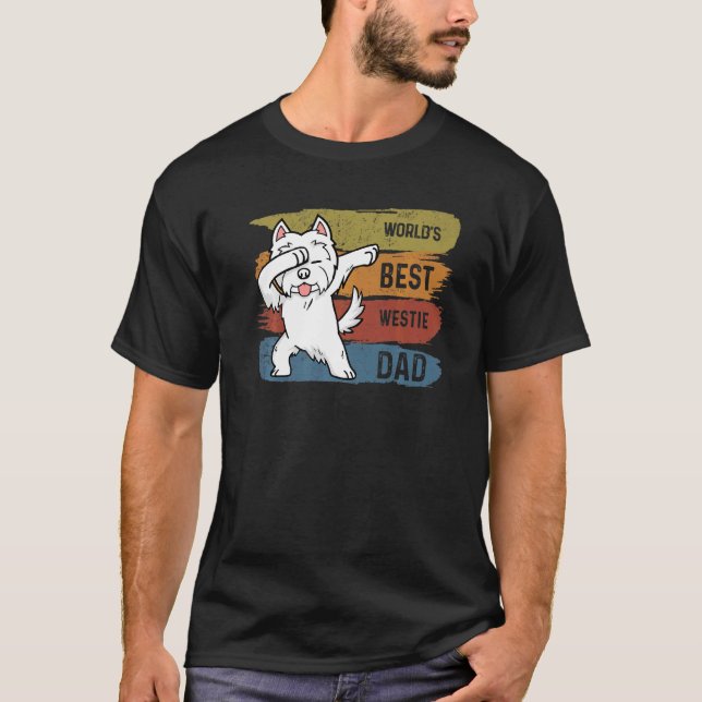 Best Dabbing Westie Dad  Dab  For Kids Men T-Shirt (Front)