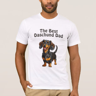 Best Dachshund Dad Ever - Funny Doxie Owner Gift T-Shirt