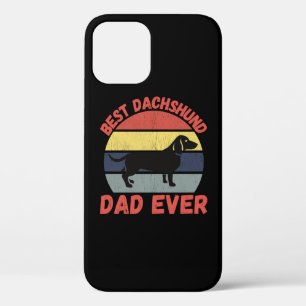 Best dachshund dad ever quote funny iPhone 12 pro case