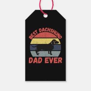 Best dachshund dad ever quote funny gift tags