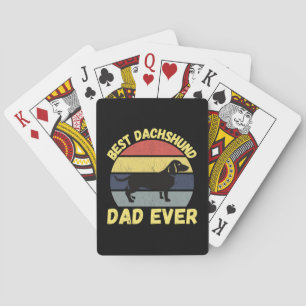 Best dachshund dad ever quote funny playing cards