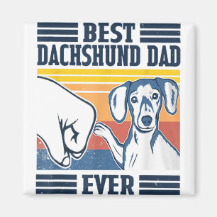 Best Dachshund Dad Ever Shirt Vintage Father Day C Magnet
