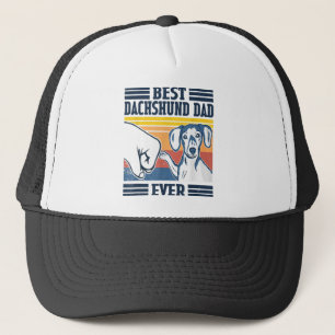 Best Dachshund Dad Ever Shirt Vintage Father Day C Trucker Hat
