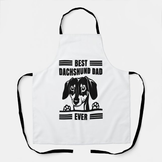 Best Dachshund Dad Ever T Shirt Apron (Front)