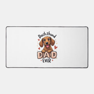 Best Dachshund Dad Ever T Shirt Desk Mat