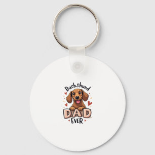 Best Dachshund Dad Ever T Shirt Key Ring