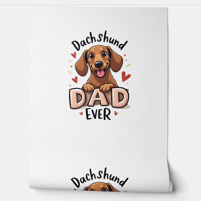 Best Dachshund Dad Ever T Shirt Wallpaper (Unrolling)
