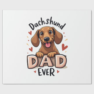 Best Dachshund Dad Ever T Shirt Wrapping Paper
