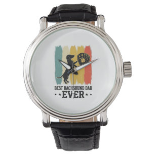 Best Dachshund Dad Ever Vintage Baseball Dog Shirt Watch